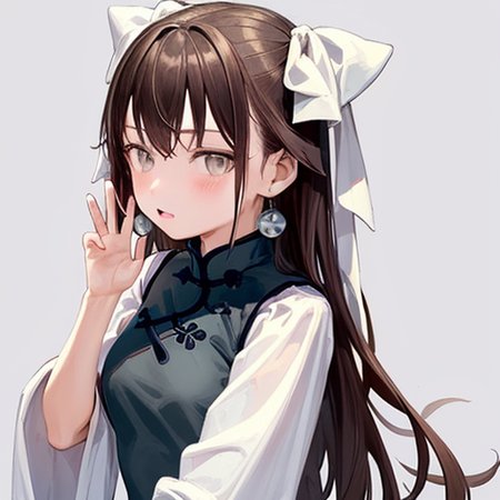 masterpiece, best quality, 1girl, brown hair,  grey eyes,  yaozhi\(fkey\), yaozhi\(china_cloth\) , <lora:yaozhi_anm_v15:0.8>,