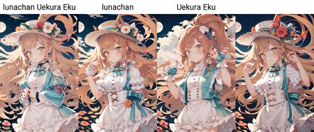 lunachan Uekura Eku, 1girl, garden, flowers, plants, upper body, animals, butterfly, clouds, moon