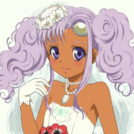 score_9, score_8_up, score_7_up, source_anime,
1girl,solo,
smile,blush,
tem,wem,twintails,purple eyes,purple hair,dark-skinned female,eyelashesã
hair ornament,bare shoulders,flower,white gloves,white dress,makeup,white flower,pearl necklace,
looking at view,
<lora:m1.0:1>