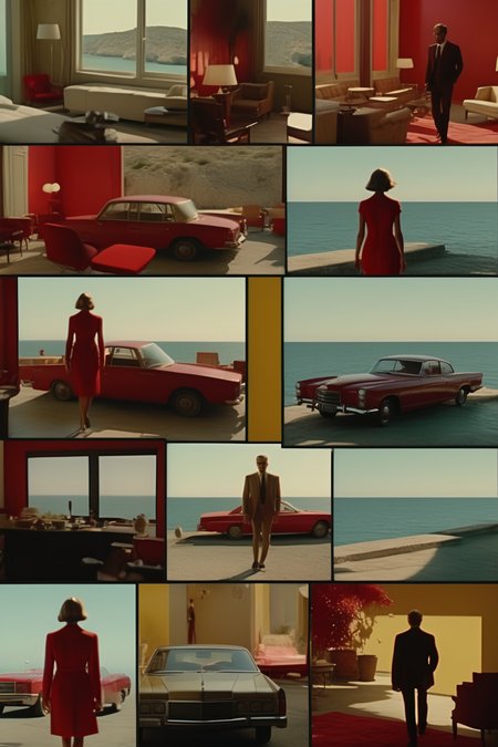 <lora:Director Yorgos Lanthimos style:1>Director Yorgos Lanthimos style - A stylish shot influenced Ocean's 11 unique approach to storytelling, Cinma distinctive palettes Pop of Red, Sleek and Stylish Neutrals, and  and Warm Tones, a dynamic and immersive actionshot on Super 8, precise framing and depth of field, shot with [film stock] to achieve a timeless cinematic look, Naturalistic Lighting