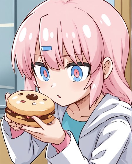 <lora:Bianca:1>, 1girl, bianca, pink hair, yummy kawaii, white coat