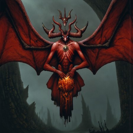 b3rs3rk first person d4concept pov, 3D01S, simple background d4artstyle atmospheric and powerful MikeFranchinastyle dark fantasy, natural organic and first person pov of a berserk style creature
A small menacing, red-skinned stone and fire gargoyle, blending the features of a rock bat and a obsidian stone demon. Its short body  with massive leathery wings stretching from its back, ready to launch into the air. Its glowing, fiery eyes pierce the darkness, while sharp horns protrude from its head. The creature's hands, tipped with razor-like claws, clutch a ball of bloody meat, ready to hurl at its prey. Its stance is hunched, exuding an aura of fear. Its long, sharp fangs glisten. It hovers just above the ground, prepared to unleash fiery devastation from the skies. 
UHD letterboxed game trailer frame chromatic aberration dark atmosphere sharp masterpiece with a focus on the character, elden ring style, dark atmosphere, chromatic aberration