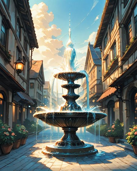 (epic landscape:1.5),  (Katsuhiro Otomo   drawing), ( Hisaichi Ishii  painting),best quality, masterpiece, extremely detailed,  professional  art,  professional painting, an extremely delicate and beautiful, dynamic,  great lighting, perfect shading, professional shading, depth of field,   side soft light, elegant, gorgeous, highly detailed,   full shot, uncropped,   pure genious, absolutely perfect,  highly detailed, breathtaking,
A charming, historic town square surrounded by centuries-old buildings, with a fountain at its center and the soft hum of conversation from outdoor cafes, demonic foundries where sin-engineers construct hell-machines, the production lines feeding eternal war fronts,
<lora:EldritchRomanceIllustration1.3.1:0.5>,
<lora:- SDXL - vanta-black_contrast_V3.0:0.2>,
<lora:add-detail-xl:0.7>,
<lora:detailed_notrigger:0.7>,