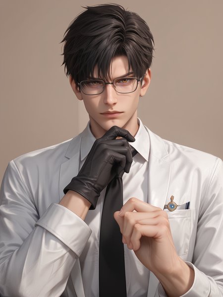 score_9,score_8_up,score_7_up,1boy,solo,yaoi,bara,male focus,fairly nsfw,uncersored,highres,best quality,amazing quality,best aesthetic,absurdres,<lora:add-detail-xl:1>,<lora:Expressive_H:1>,Expressiveh,<lora:zayne:0.5>,zayne,black hair,brown eyes,doctor,glasses,rimless_eyewear,office,adjusting_gloves,