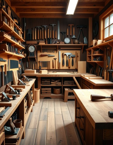 carpenter tool shop background