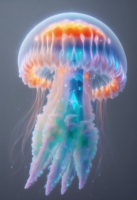 (Jellyfish:2.5),( Light colors:2.5),( Fiery:2.5),( Transparent:2.5),( Glass:2.5),( Crystal:2.5),( Cute:2.5)