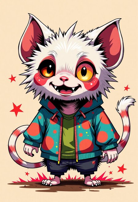 WackyGraphDaal 
a cute adorable anthropomorphic eyeball monster dress like a cat, fluffy fur, 
cute, big-eye, adorable, brightly colored, cheerful, anime influence, naughty face, laughing, happy, playful, cheerful, bright, vibrant, light-hearted,  
characters, digital, fantasy, illustration, manga-anime, portraits, whimsy, 
3d-rendering, concept-art, digital, dreaminess, 
eeriness, fantasy, photorealism, other-worldliness, realism, science-fiction, surreal, colorful,