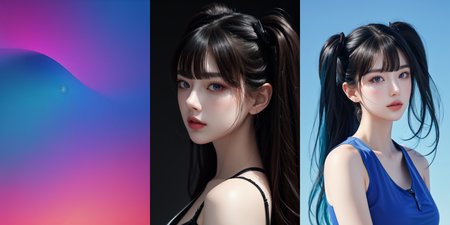 highly insanely detailed, masterpiece, top quality, best quality, highres, 4k, 8k, RAW photo, (very aesthetic, beautiful and aesthetic), two side up, 
__lazy-wildcards/dataset/background-color__, 
<lora:two_side_up-1.0:0.6>âââ