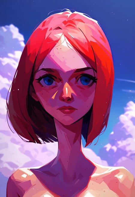 score_9, score_8_up, score_7_up,  
aesthetic of hard edge painting, 
An image of a cute girl in liminal soviet room, tasteful nude, girl ,analog photo, full body, in camera frame, pale skin, tall height, against the background of the Russian Orthodox Church, blue sky, sunny day, epic clouds, art by Jeremy Mann, god rays, dramatic light, natural pubic hair, long bob-cut hair, shiny oiled skin, pale skin, red hair slightly curly hair, oxygen-rich air and sheltered atmosphere, snowy, 
symmetry and balance, pioneering unparalleled masterwork with superior details, terracotta and lapis lazuli colors