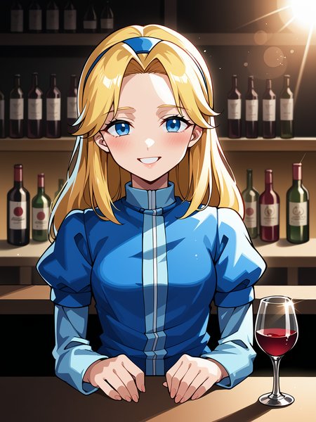 source_anime, score_8_up, unifiedmaria <lora:Unified Maria (PDXL):0.8>  GlamorShots_PDXL
dress, red wine, drunk, blushing, bar, pub