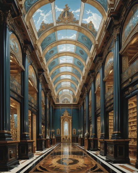 Renaissance style Baroque, Art painting by Richard Estes and Kay Sage , ,, tornado-sculpted glass spires, architectural wonders displaying seismic wave blueprints in van allen belt museums,
<lora:iLLMythG0thicL1nes:0.7> G0thicL1nes,
<lora:detailed_notrigger:0.7>
<lora:add-detail-xl:0.7>,
 <lora:Chromatic_Taleweaver:1>, Baroque art style, dynamic composition, dramatic lighting, rich colors, intricate details, professional-grade execution, captures the grandeur and theatricality of the Baroque period, dramatic, exuberant, grandeur, baroque art, oil painting art style from Renaissance period, masterful composition, Renaissance mood, renaissance oil painting, brush strokes . realistic, perspective, light and shadow, religious or mythological themes, highly detailed
