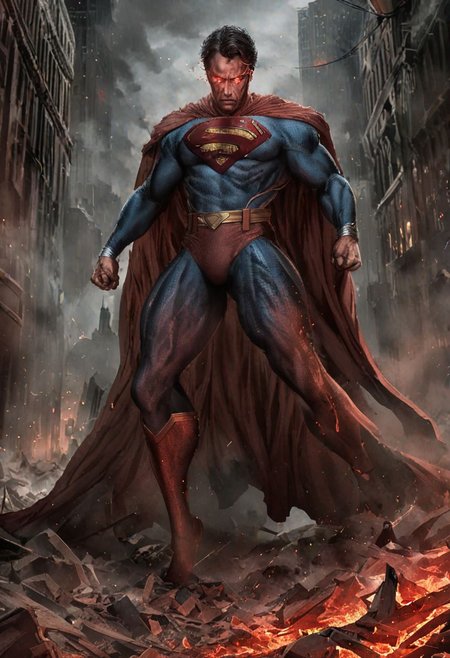 (best quality, masterpiece, colorful, dynamic angle, highest detailed) 
realistic portrait beautiful concept art of superman scene when he bleeding and turns into mutant, horror, created by gustave dore and greg rutkowski, high detailed, smooth draw, trending on artstation.