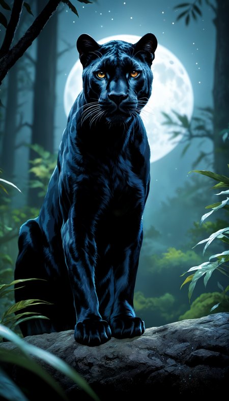 a moonlit panther silhouette on the background of the night sky,, sharp, color lineart sketch style, natural habitat environment,
absurdres, Pure and harsh image, cinematic shot, style of Dan Mumford