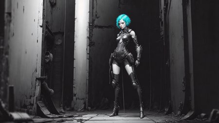 1girl,[Sophia Lillis face],21yo,photorealistic, (hyperrealistic:1.2), beautiful, masterpiece, best quality, extremely detailed face, perfect lighting,full body, armor, glowing, glowing eyes, intricate design, turquoise hair, medium shot,upper body, small breasts, steampunk background,vanishing point legs, epic structure background,by Ben Templesmith, by Brian Oldham, by Simon Stalenhag
<lora:Blame!:0.95>
<lora:epiNoiseoffset_v2:0.7>