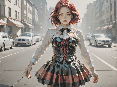 score_9, score_8_up, score_7_up, character portrait, angled, 1girl, pale skin, medium breasts, <lora:sm0k3XLP:1>, <lora:goth_clothes:1>, (skirt(side lace-up corset, black skirt)), crimson red hair, black highlights, <lora:_sdxl-gaming-pony:1>, <lora:Nuclear_Explosion:1>, nuclear explosion in background,