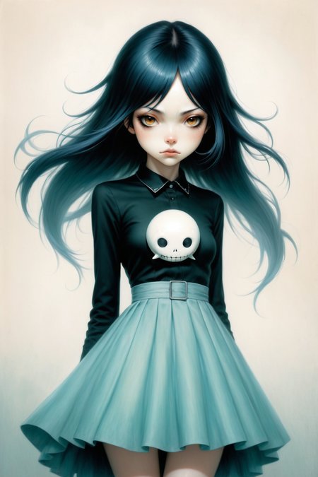by  Chizuko Yoshida  and  Stephen Gammell  in the style of  Tara McPherson , heroic  <lora:more_art:0.30><lora:clothing_slider:2.00><lora:great_lighting:1.30><lora:aesthetic:1.15><lora:photorealistic_portrait:1.25><lora:RMSDXL_Enhance:0.45><lora:RMSDXL_Creative:0.35><lora:RMSDXL_Photo:0.45><lora:RMSDXL_Darkness_Cinema:0.50><lora:XDetail_heavy:0.45><lora:perfect_eyes:0.15><lora:perfect_hands:0.15><lora:midjourney:-0.15><lora:looking_at_viewer:0.75><lora:dpo:0.25>