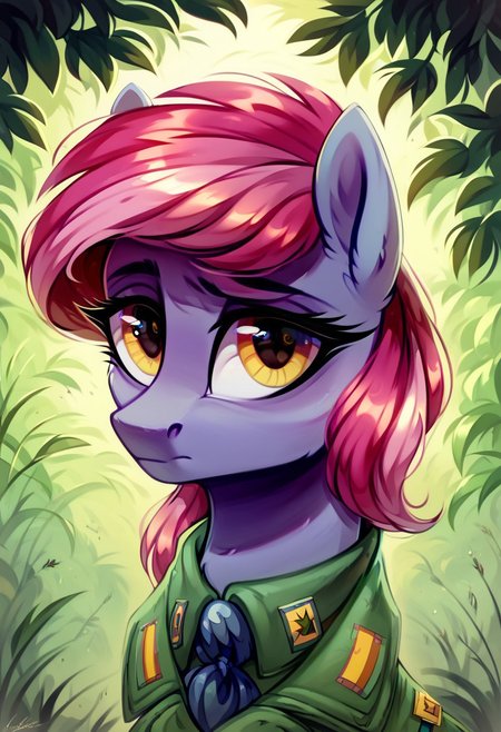  masterpiece, score_9, score_8_up, score_7_up, (best quality:1.1), ultra-detailed, high resolution, 1character, Batpony, (((beautiful detailed eyes))), Long eyelashes, Looking At Viewer, Highly Visible, (((8k))), batpony, feral, MLP, G4, from Equestria at War, sharp focus, perfect lighting, beautiful eyes, detailed outfit,  anatomically correct, extremely detailed, high detail, Expressiveh, detailed background, (((dark jungle))), Looks at the camera, Equestria at War, portrait photo, yellow eyes, tired, sad, dark skin,