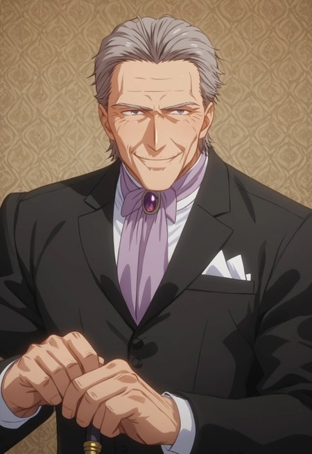 safe_pos, safe_pos, score_9, score_8_up, rating_nsfw, ultra hd, absurdres, best quality, ultra quality, masterpiece, masculine, solo, 1boy, male focus, best anatomy, best eyes, detailed eyes, best hands, sexiest man alive, erotic, gay porn, hand with five fingers, mature male, anime screencap

BleachSawatari, old man, gray hair, formal, suit, cane, looking at viewer, view from far, looking at viewer, one hand holding cane, detailed background, Expressiveh, flirty smile, naughty smile, open eyes