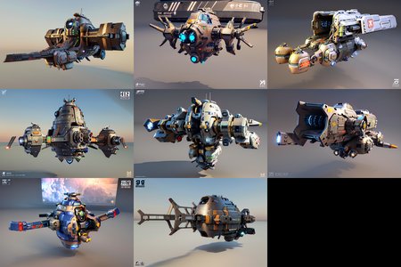 masterpiece,best quality,scifi,starship,(3d:1.2),<lora:mVehicle_v10:0.7> <lora:spaceship_:0.7> spaceship,