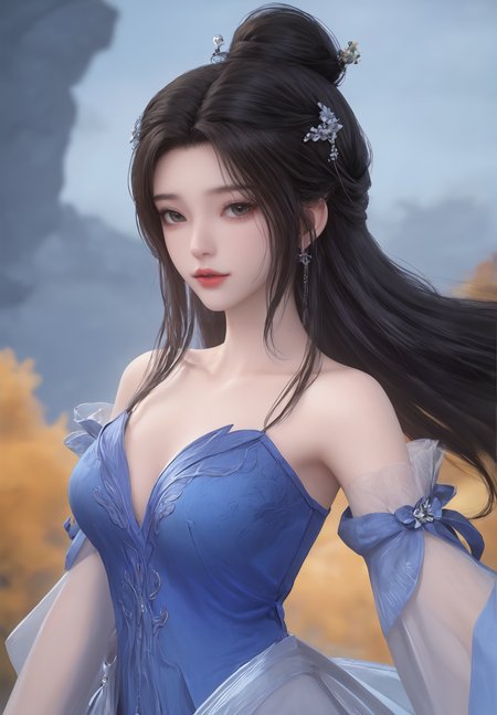 looking_at_viewer,cowboy_shot,(w_arms:1.4),1girl,solo,dress,(face light:1.5),hair ornament,portiart,from front,masterpiece,(best quality),official art,extremely detailed cg 8k wallpaper,((crystalstexture skin)),(extremely delicate and beautiful),solo,photo_\(medium\),hiqcgbody,chinese background,(smile:0.8),eye-contact,jewelry,long hair,<lora:limuwan_V1:1>,