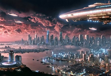 realistic, RAW photo, high quality, Stable_Yogis_PDXL_Positives, <lora:Low Angle style:0.2> Low Angle style,from below of a huge <lora:Realistic_Mars_Landscape:0.3>,<lora:City_SDXL_v1:0.0> citylora, made of clouds,<lora:CDs_SDXL:0.3> made of cd's in <lora:Cinematic Film Stock Footage Style:0.2> Cinematic Film Stock Footage Style, <lora:cwhyberponk:0.0> cwhyberponk,<lora:Cyberpunk_3D:0.3> Cyb3punk vast city with vast city like Tokyo,<lora:Space_Ship_Concept_Art_VW_Style:0.2> Panoramic, landscape, futuristic, ship, night,twilight, in , featuring <lora:JJsMarsColony_XL:1.0> Mars Colony