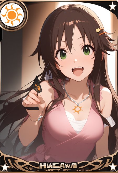 1girl,character name,himekawa yuki,open mouth,solo,sun symbol,d,star \(symbol\),card \(medium\),card parody,necklace,<lora:a31_char_new_himekawa_yuki-000022:1>masterpiece, best quality, absurdres<lora:a31_style_koni-000010:0.8>