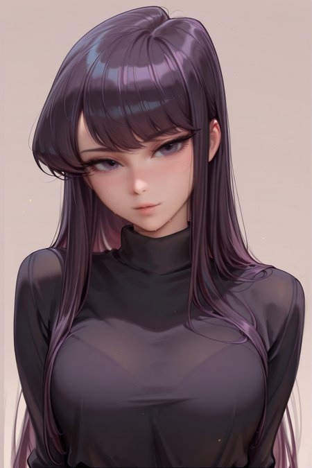 {{amazing quality, best quality, high quality, very aesthetic}}, 1girl, solo, simple background, looking at viewer, upper body, shouko komi
 <lora:Kitwinko_style Illustrious:1>