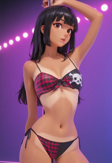 MeowCos - Plaid Skull Bikini (tied)_by_NostalgIA561