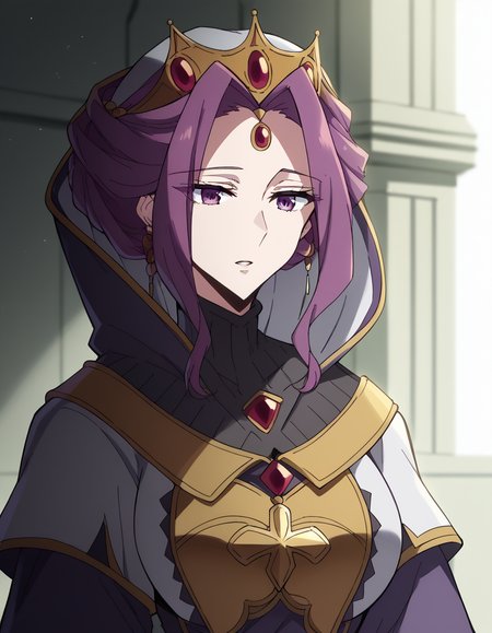score_9, score_8_up, score_7_up, source_anime, <lora:mirelia-q-melromarc-s1s2s3-ponyxl-lora-nochekaiser:1>, mirelia q melromarc, purple hair, purple eyes, large breasts,, <lora:buddhist-nun-ponyxl-lora-nochekaiser:1>, buddhist nun, nun, habit, vitakra mudra, mudra, coif, gold necklace, priestess,, church, parted lips, praying,, cowboy shot, , dutch angle, cowboy shot