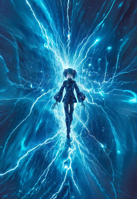 safe_pos, double exposure of Hatsune Miku with long blue hair floating twintails singing merging with a printed circuit board, <lora:DoubleExposure:1>, head, person, 
(masterpiece, best quality, ultra_detailed, highres, absurdres:1.2), 
realistic, photo, circuitry, circuits, chip, processor, motherboard, electronics, side view,  
1girl, solo, (Hatsune_Miku, long_hair, aqua_hair, twintails:2), aqua_eyes, small_breasts, bare_shoulders, necktie, detached_sleeves, sleeveless_shirt, pleated_skirt, black_skirt, aqua_necktie, grey_shirt, black_thighhighs, black_sleeves, arm_tattoo,
<lora:loraeyesxl:0.4>