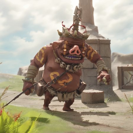 score_9,score_8_up,score_7_up,score_6_up,score_5_up,score_4_up,rating_safe,boss_bokoblin,outdoors,weapon,<lora:boss_bokoblin:1>,