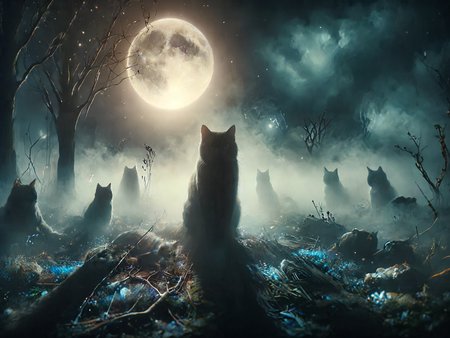 night one thousand catse cats<lora:add-detail-xl:3> > dvr-lnds-sdxl, high quality, 8k, vivid colors dramatic lighting <lora:ral-ertmsphr:1> ral-ertmsphr  <lora:dvr-mthng-sdxl:1> dvr-mthng-sdxl