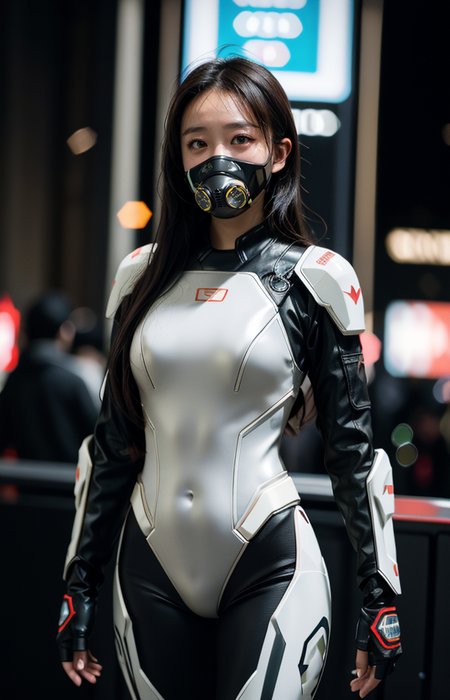 cinematic photo (best quality), future, 1girl, solo, miko motif exoskeleton suit, led, gas mask, holding blade, machinery, digital engraving, ultra highres, absurdres, deep glow effect, hdr, light particles, cinematic lighting, depth of field, Cyberpunk typeface
<lora:Better_Pose:1>  <lora:fluxenhancer:1> <lora:sparklycism:1>, <lora:Tangbohu_real_style_FLUX_type_A:1>, , 35mm photograph, film, (bokeh:1.3), professional, 4k, highly detailed
