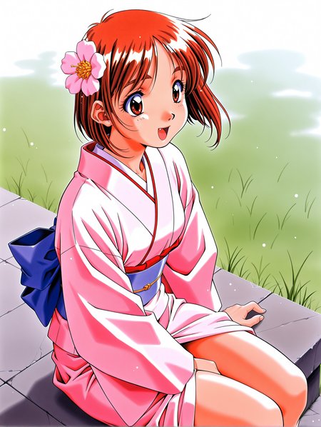 masterpiece,best quality,newest,
1girl,solo,
1990s \(style\),<lora:yamamoto_rurika_ilxl_v1.0:1>,y_ruruka,short hair,brown hair,brown eyes,
<lora:Fixhands_anime_bdsqlsz_V1:1>,\^_\^,kimono,flower,japanese clothes,hair flower,japanese style,