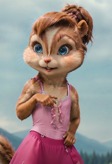 Score_9, score_8_up, score_7_up, source_furry, brittany miller, chipmunk, chipmunk girl, furry female, furry, 3d, render, movie screencap, blue eyes, white background,Standing tall, the sexuality of the character,Surprise , slight fright , pressed her hand to her chest,introduction to the viewer behind , expressive and lively look, in a pink skirt, clear and good quality, depth of drawing <lora:Brittany_Miller__Alvin_and_the_Chipmunks__CG_Movie_version:0.8>