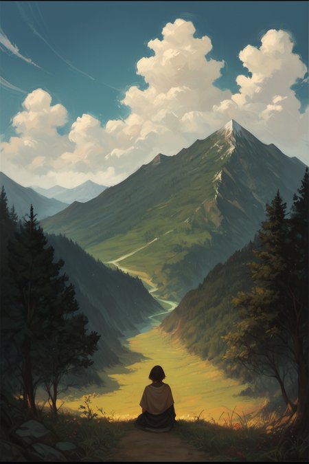 scenery, letterboxed, no humans, outdoors, mountain, sky, cloud, day, landscape, blue sky, tree, <lora:S1_Dramatic_Lighting_v2:0.15> s1_dram, zPDXL3, detailxl,  Score_PnyReal,