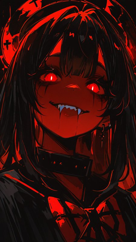 ,masterpiece,best quality,newest, <lora:Haunted_Glow-000009:1.0> hauntedglow, glowing eyes, 1girl,  <lora:Monochrome_Glamourv1:1.0> mcglam, red eyes