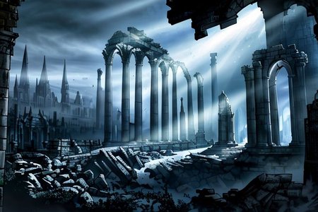 (masterpiece:1.2), (best quality,:1.2), 8k, HDR, ultra detailed, ((photorealistic)), professional light, cinematic lighting, fashion photography, ambient lighting,<lora:detail_slider_v4:3>, ruins of a sinister tower on a hill, magical lights, FanRu <lora:FantasyRuins-10:0.9>, epiCPhoto