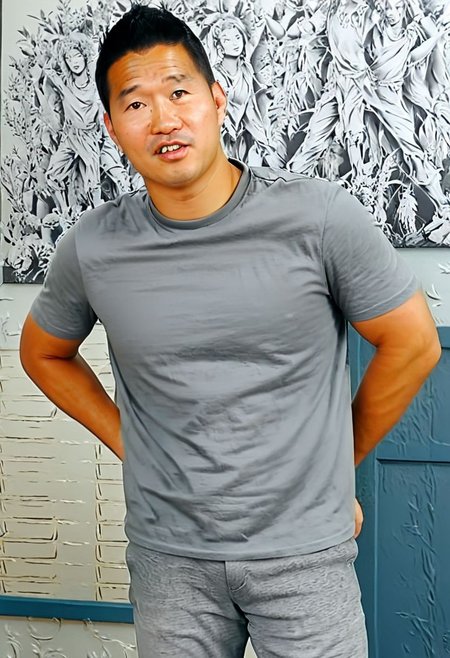 (((htkangface))), daddy,  natural face expression, (((detailed HtKangface))), fixed htKangface Photorealistic, realistic, masterpiece, intricate details, detailed background, depth of field, photo of a handsome, dynamic pose, natural face expression, (((looking at viewer))), high detail, high quality, male focus,  ((T shirt)), ((pants)), ((confident)), ((classroom background))