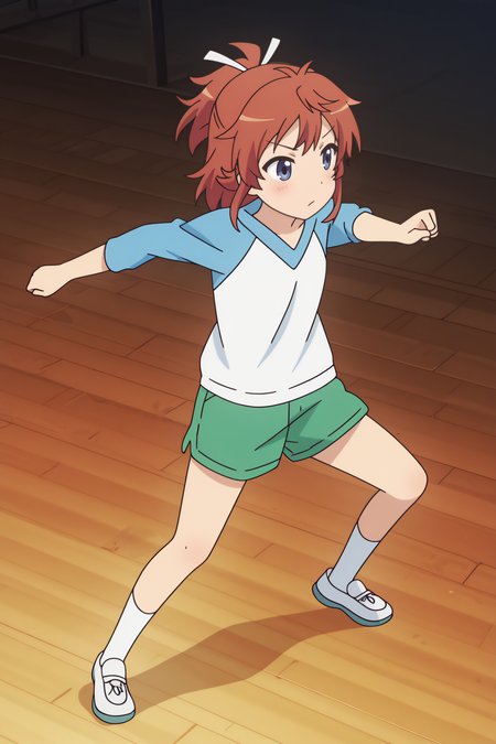 newest, dynamic pose, Natsumi Koshigaya <lora:Non_Non_Biyori_-_Natsumi_Koshigaya_-_illustrious:0.8>