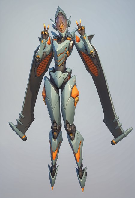 score_9, score_8_up, score_7_up, score_6_up, score_5_up, score_4_up, 1girl, <lora:EchoStealth:0.75>  solo, robot, mecha, no humans, wings, mechanical wings, humanoid robot, standing, full body, cute pose, v sign, 
(light blue background), simple background,