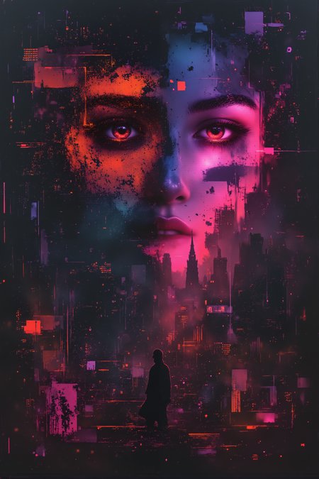 everything you always wanted to be and you are not. Fantastic lighting. Detailed shadows.intricate details, vivid colors, hyper-detailed, ultra-sharp <lora:OBInstant camera portrait photography V2.0:1.0>, <lora:Dark side of light:0.55>, <lora:aidmaFLUXPro1.1-FLUX-v0.3:1.0>, <lora:Glitchcore_Flux:0.8>,