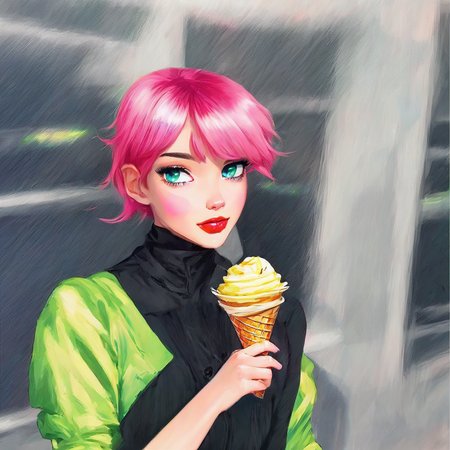 close up of a pretty young girl in a sweet shop  SCG768-illustrate SDA768