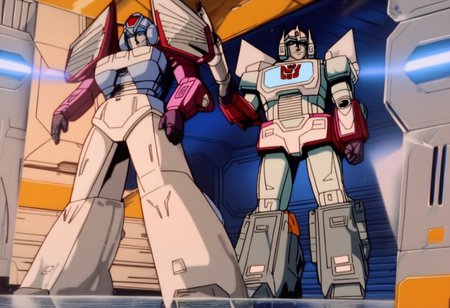 score_9, score_8_up, score_7_up, animation, transformers, 1girl, robot, Decepticon, Tall, slim, Seeker, Starscream glowing eyes, blue eyes, large eyes, circular eyes, white armour (minor blue detail), forward long jet swept wings, transforms into futuristic Stealth Mig Fighter Jet, full body, cowboy shot, smiling, holding null ray blasters, Decepticon Symbol, long skirt armour (minor blue glass detail), head crown,
 <lora:StarScream1.2:1>