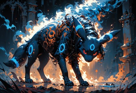 score_9, score_8_up, score_7_up, masterpiece, best quality, newest, absurdres, highres, oil painting,

umbreon, stance, feral,blue glowing tattoo, raised leg, rimlighting, fur

 gloomy colors, dark aura, horror, dark magic,  duel, magical duel,