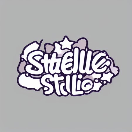 a fun and unique anime style logo for the character "Stelle"
