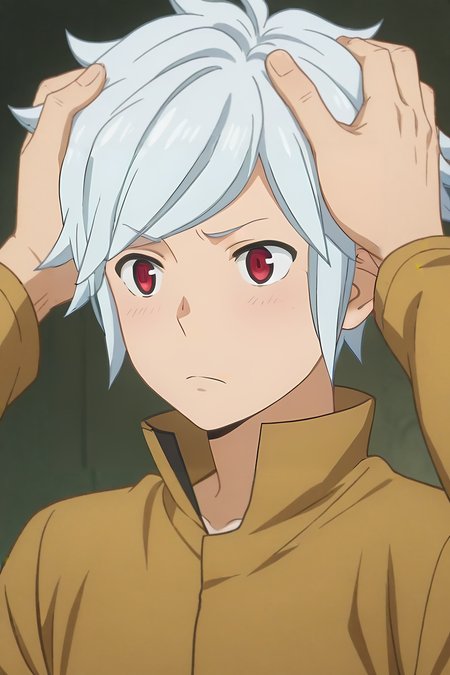 score_9, score_8_up, score_7_up, source_anime, anime screencap, anime coloring, official style, , upper body, , 1boy, solo, male focus, <lora:bell_cranel_pony:0.78>, bell_cranel, , , , Hands on head, displaying frustration, <lora:sdxl_lightning_8step_lora:1>