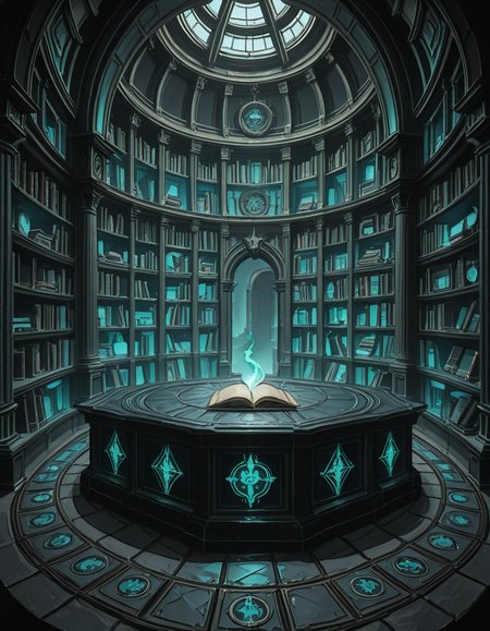 Buried deep within the necromancerâs fortress lies the Library of the Forgotten, an ancient, labyrinthine archive where no living hands have ever turned a page. The immense chamber stretches endlessly into the darkness, its towering bookshelves carved from obsidian and bone, spiraling upwards into unseen heights. The very air hums with an eerie resonance, filled with the whispers of knowledge long abandoned by the mortal world.
The shelves are packed with tomes bound in withered flesh, their covers etched with shifting runes that glow faintly with unholy light. Some books seem to breathe, their spines expanding and contracting like living creatures, while others are locked with chains of rusted iron, sealed by ancient curses too dangerous to be unleashed. Scrolls, brittle with age yet untouched by time, hover in the air, slowly unraveling and reforming, as if reading themselves in a silent, endless cycle.
At the heart of the library stands a massive circular desk, hewn from black stone and inlaid with veins of glowing green energy. Upon its surface, quills made from skeletal fingers hover above open grimoires, tirelessly transcribing forbidden knowledge in ink that shimmers like liquid shadow. Dust does not settle hereâonly the weight of forgotten secrets, pressing down like an invisible hand upon any who dare enter.
Above, the ceiling is a vast cosmic void, an endless expanse of swirling darkness where distant, malevolent stars flicker in unnatural constellations. Occasionally, something moves between the stars, a shape vast and unknowable, watching the library in silence.
In the farthest reaches of the chamber, towering stone monoliths stand, inscribed with ever-shifting text in a thousand dead languages. Some glow faintly, others pulse like beating hearts, their inscriptions rearranging as if whispering among themselves. The floor between them is covered in intricate ritual circles, their markings pulsating with a faint, necrotic glow, hinting at the presence of knowledge too terrible to be contained within mere books.
No footsteps ever disturb the silence, no voices break the eternal stillnessâonly the endless rustling of pages turning on their own, the quiet scraping of phantom quills, and the occasional, distant sound of something shifting among the shelves.
This is not a place of learning.
It is a tomb of knowledge, a repository of secrets too dangerous to be spoken, where books are not just readâthey watch, listen, and remember.
Style & Mood :
- Dark fantasy, gothic horror, necromantic aesthetics
- Cinematic, highly detailed, eerie lighting
- Infernal atmosphere, filled with shadows, glowing runes, and whispering books
- Inspired by the works of ZdzisÅaw BeksiÅski, H.R. Giger, and dark medieval occultism 
<lora:SDXLFaeTastic2400:0.4> <lora:extremely_detailed:0.4> extremely detailed,necromancer l1br4ry, <lora:necromancer_l1br4ry-i:1>, Masterpiece,best quality,hi res,8k,hi res,8k,award winning,(sharp focus, intricate, highly detailed),