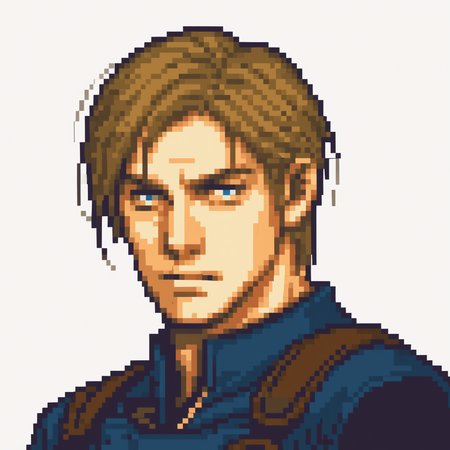 score_9, score_8_up, score_7_up, score_6_up, score_5_up, score_4_up, Leon Kennedy, fegbaportraits, portrait, white background,
