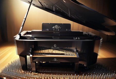 (masterpiece, 2.5D:1.2), (score_9, score_8_up, score_7_up,source_anime), ultra-detailed,24K, best quality, CG, illustration, (Uncorrected), 
fastenerswm, playing_piano_front_view, 
girl is playing piano, 
punk, Instruments made of Fasteners, 
piano made of Fasteners,, Mike made of Fasteners,, Amp made of Fasteners, Speakers made of Fasteners, 
disco club,